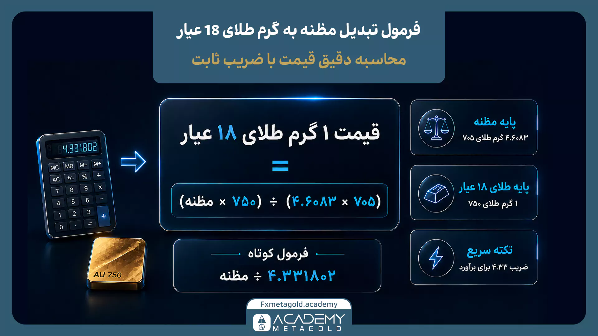 عوامل موثر بر مظنه طلا شامل قیمت جهانی طلا، نرخ ارز داخلی، عیار، عرضه و تقاضا و منبع داده قیمت
